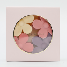 Load image into Gallery viewer, 4 Flower Hair Clips in a Box - Blue (AVA-BOX)
